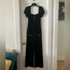 Juicy Couture Black Velour Jumpsuit